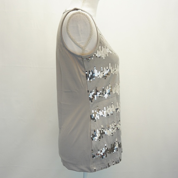 NY Collection Sequin Sleeveless Jersey Tank Top - Picture 3 of 4